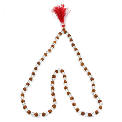 Crystal Rudraksha Mala GJSPC Certified 108+1 Beads