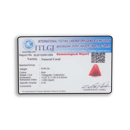 Red Coral (Moonga) - 8.44 Carat