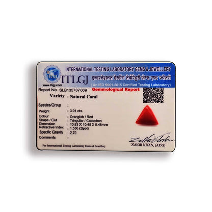 Red Coral (Moonga) Carat 3.91