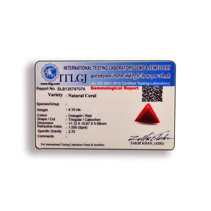 Red Coral (Moonga) Carat 4.1