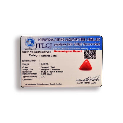 Red Coral (Moonga) Carat 3.58