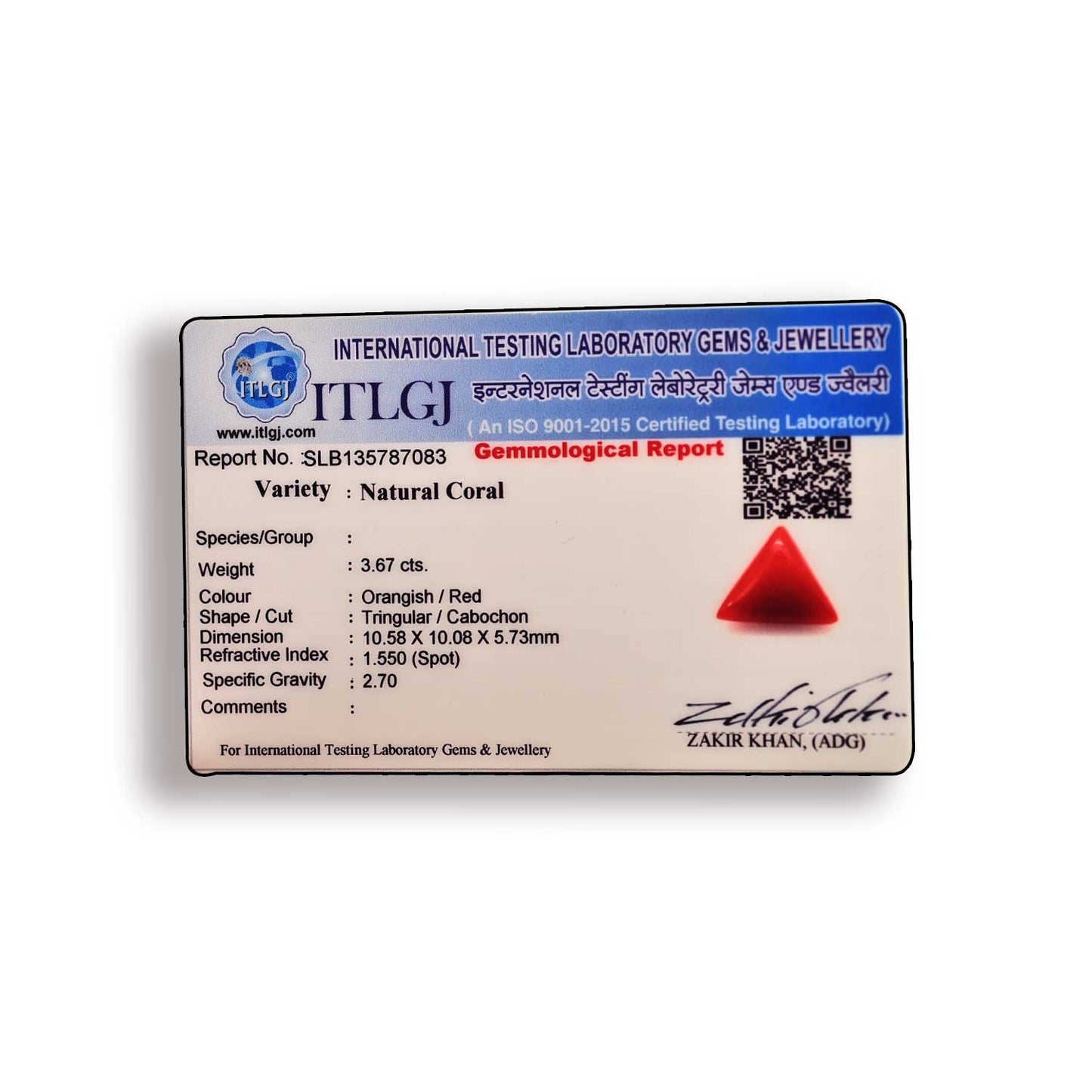 Red Coral (Moonga) Carat 3.67