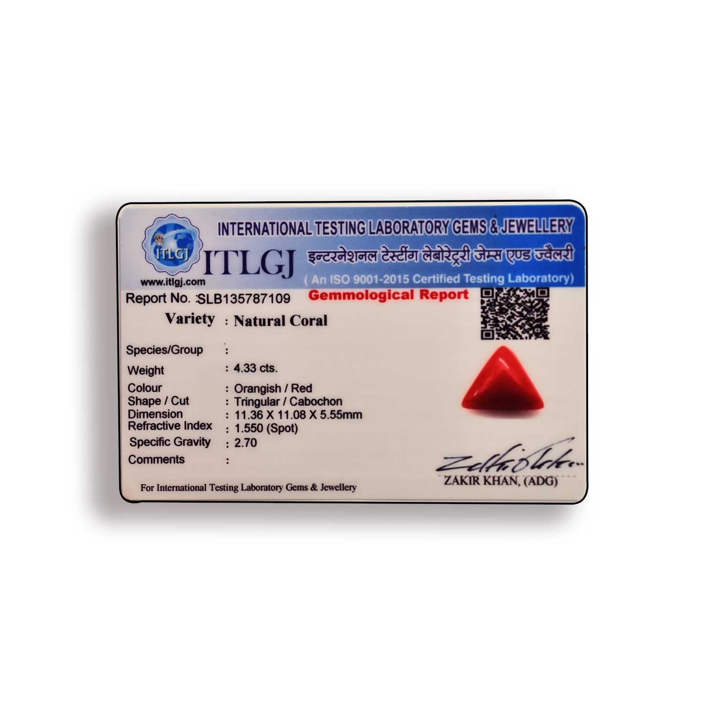 Red Coral (Moonga) Carat 4.33