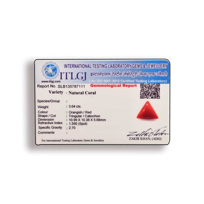 Red Coral (Moonga) Carat 3.64
