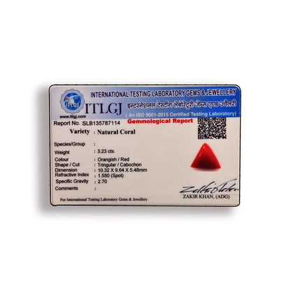 Red Coral (Moonga) Carat 3.23