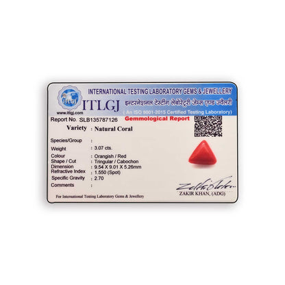 Red Coral (Moonga) Carat 3.07