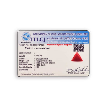 Red Coral (Moonga) Carat 3.16