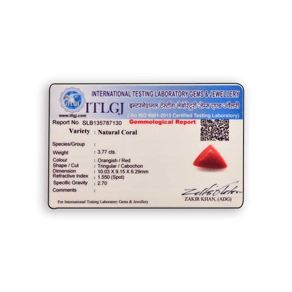Red Coral (Moonga) Carat 3.77