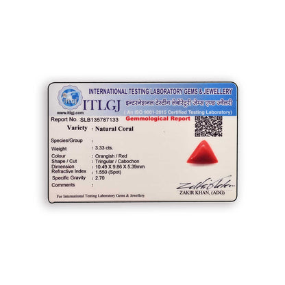 Red Coral (Moonga) Carat 3.33
