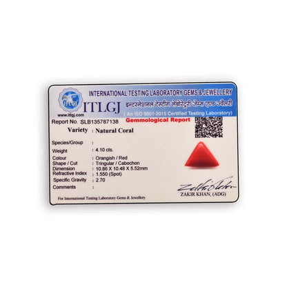 Red Coral (Moonga) Carat 4.1