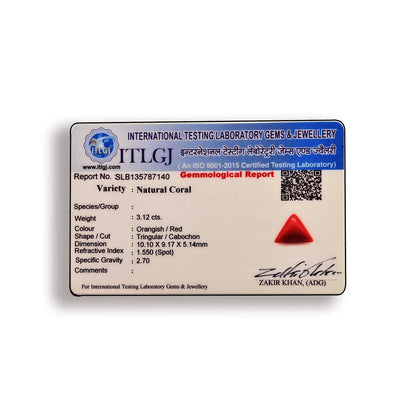 Red Coral (Moonga) Carat 3.12