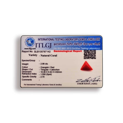Red Coral (Moonga) Carat 2.98