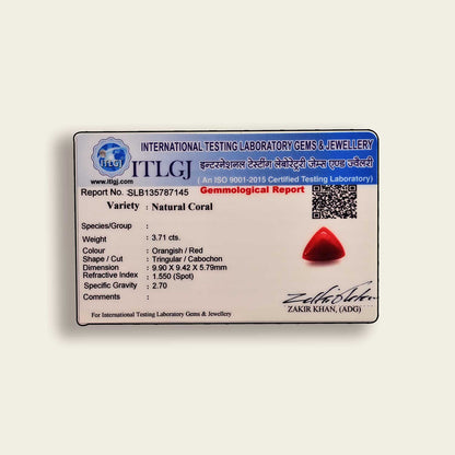 Red Coral (Moonga) Carat 3.71