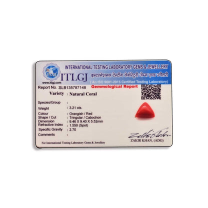 Red Coral (Moonga) Carat 3.21
