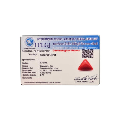 Red Coral (Moonga) Carat 6.72