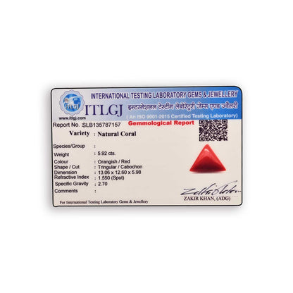 Red Coral (Moonga) Carat 5.92