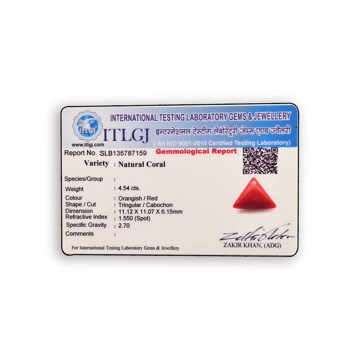 Red Coral (Moonga) Carat 4.54