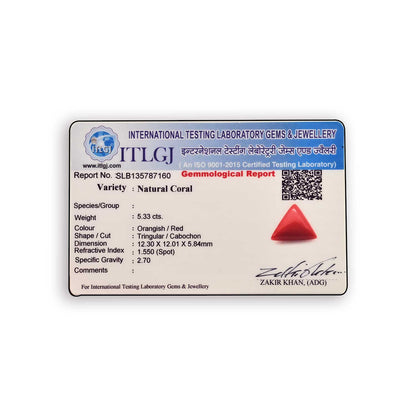 Red Coral (Moonga) Carat 5.33