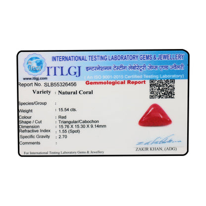 Red Coral (Moonga) - 15.54 Carat