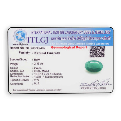 Brazil Emerald (Panna) - 2.36 Carat