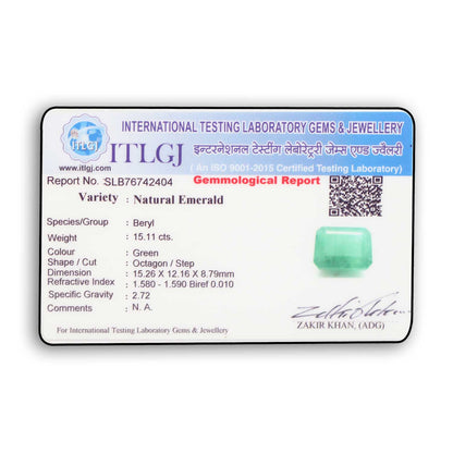 Brazil Emerald (Panna) - 15.11 Carat