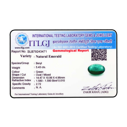 Zambian Emerald (Panna) - 5.43 Carat