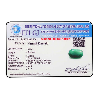 Brazil Emerald (Panna) - 8.51 Carat