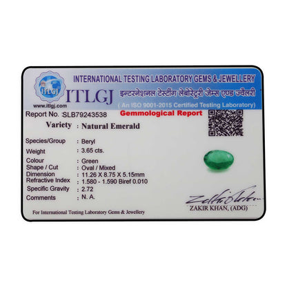 Brazil Emerald (Panna) - 3.65 Carat