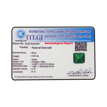 Zambian Emerald (Panna) - 9.34 Carat
