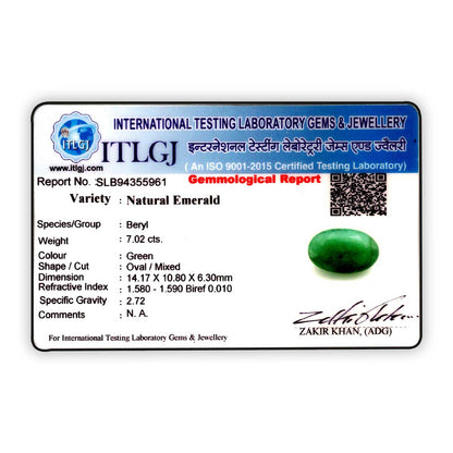 Brazil Emerald (Panna) - 7.02 Carat