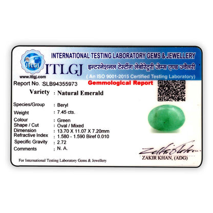 Brazil Emerald (Panna) - 7.45 Carat