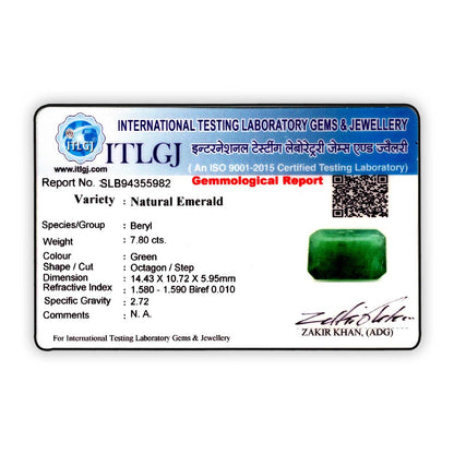 Zambian Emerald (Panna) - 7.8 Carat