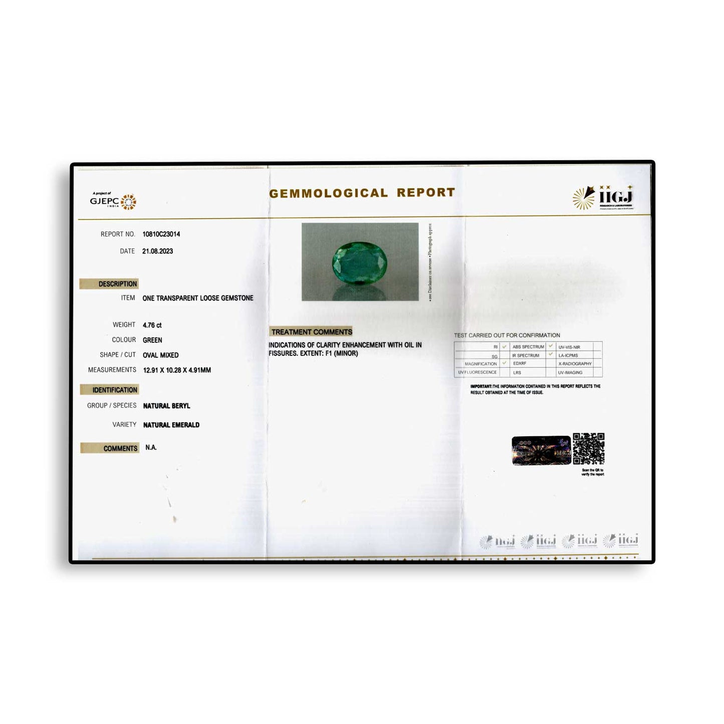 Zambian Emerald (Panna) - 4.76 Carat