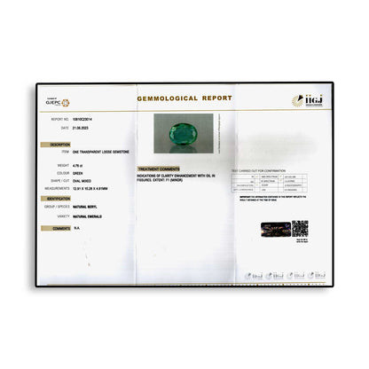 Zambian Emerald (Panna) - 4.76 Carat