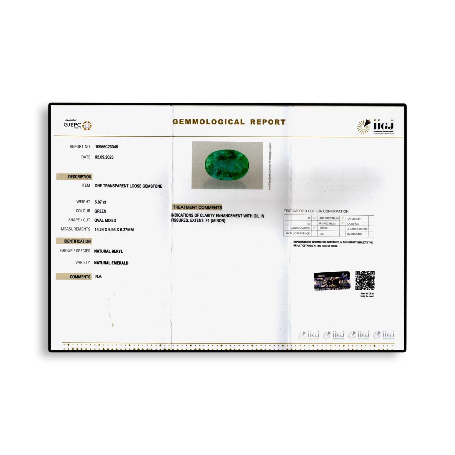 Zambian Emerald (Panna) - 5.87 Carat