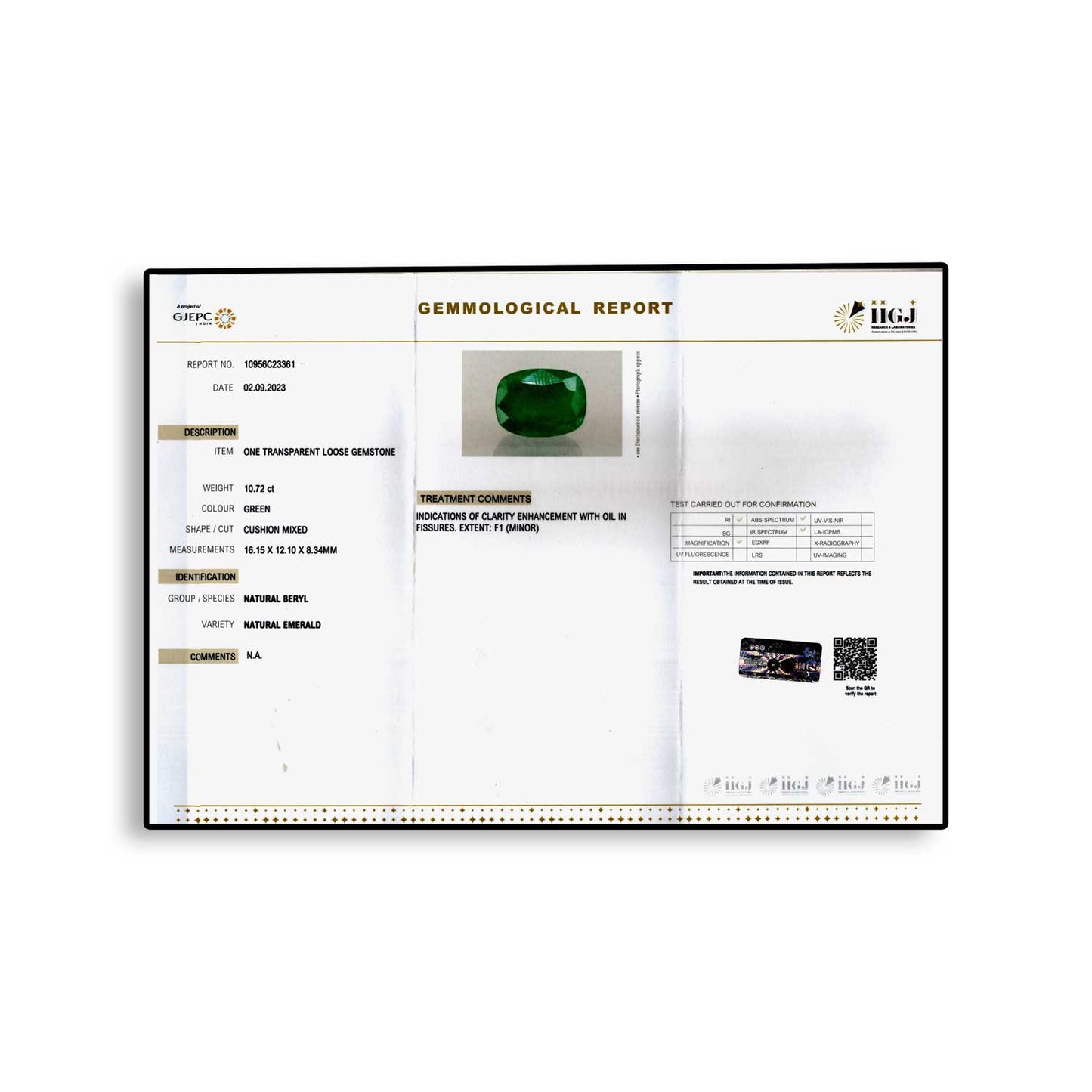 Zambian Emerald (Panna) - 10.72 Carat