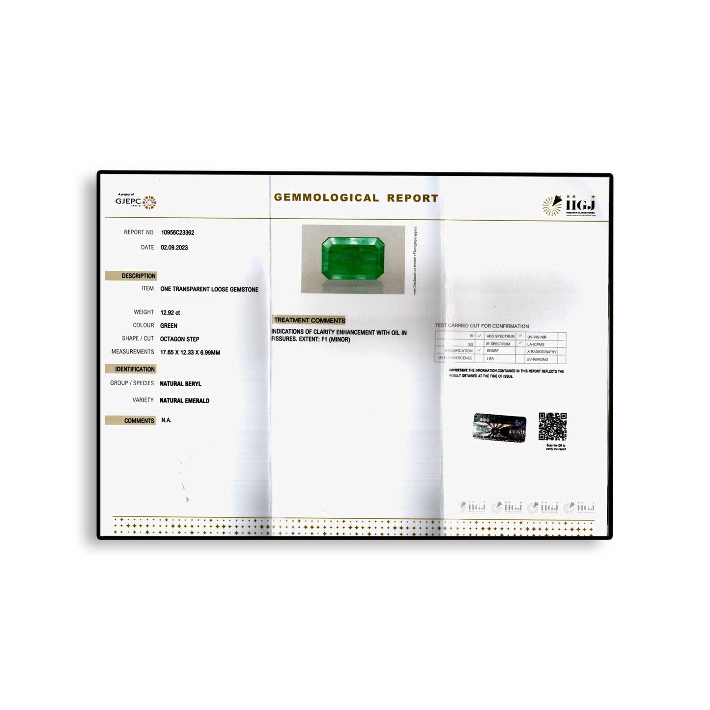 Zambian Emerald (Panna) - 12.92 Carat