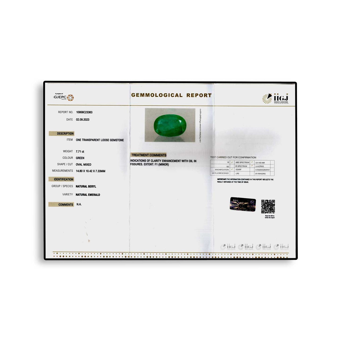 Zambian Emerald (Panna) - 7.71 Carat