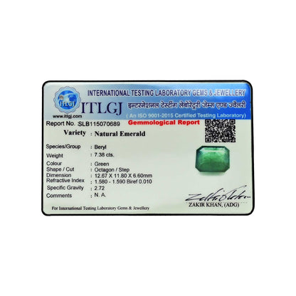 Zambian Emerald (Panna) - 7.38 Carat