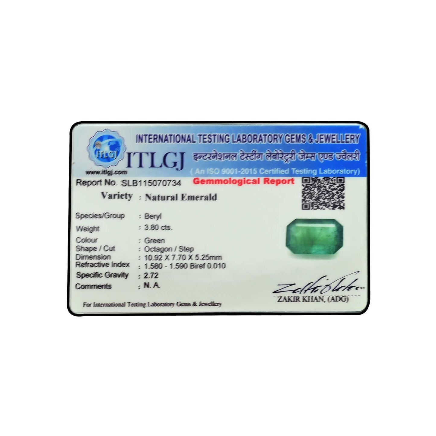 Zambian Emerald (Panna) - 3.8 Carat
