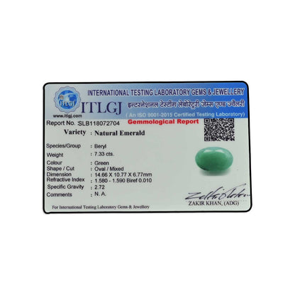 Brazil Emerald (Panna) - 7.33 Carat