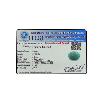 Brazil Emerald (Panna) - 6.65 Carat
