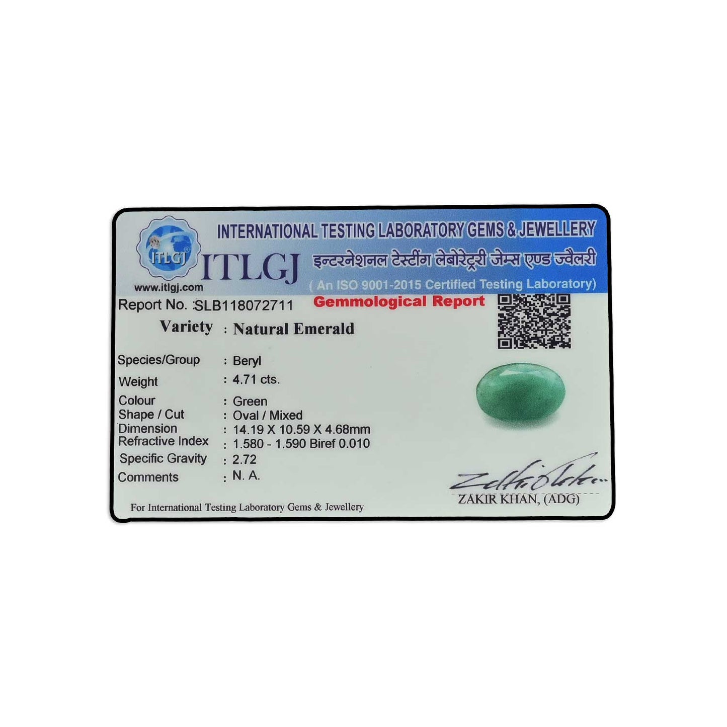 Brazil Emerald (Panna) - 4.71 Carat