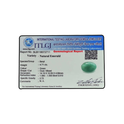 Brazil Emerald (Panna) - 4.71 Carat