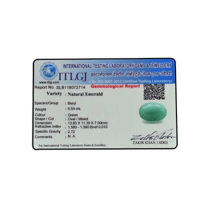 Brazil Emerald (Panna) - 6.59 Carat
