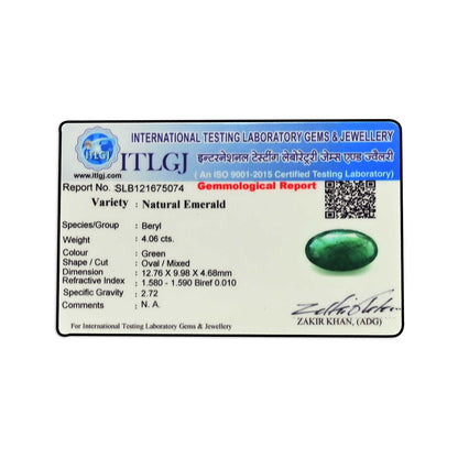 Brazil Emerald (Panna) - 4.06 Carat