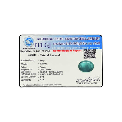 Zambian Emerald (Panna) - 6.24 Carat