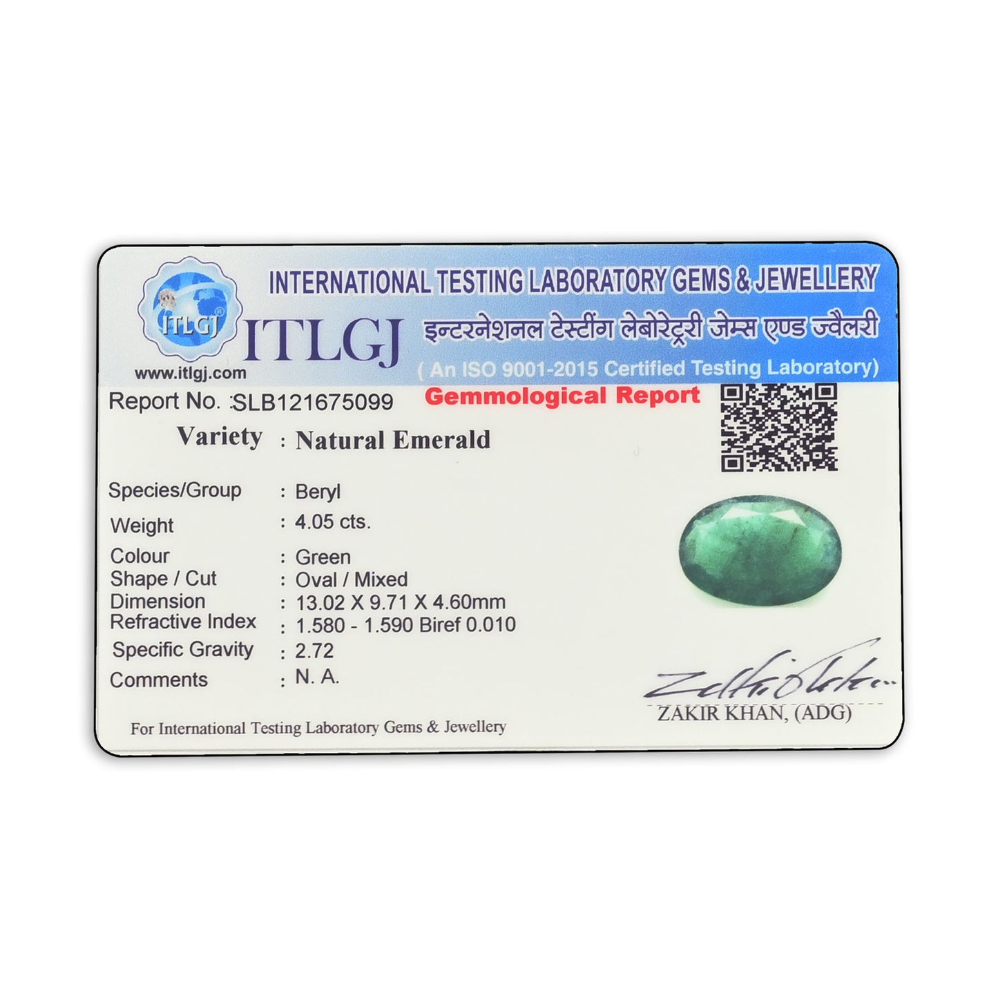 Zambian Emerald (Panna) - 4.05 Carat