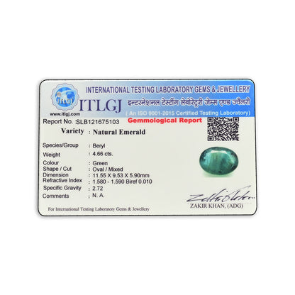Zambian Emerald (Panna) - 4.66 Carat