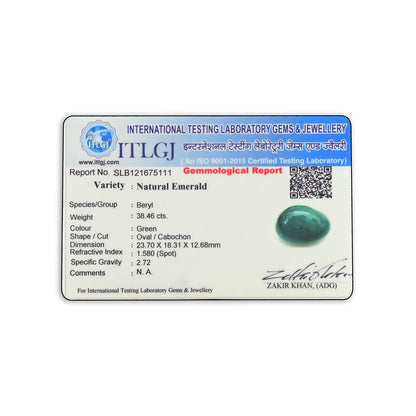 Zambian Emerald (Panna) - 38.46 Carat